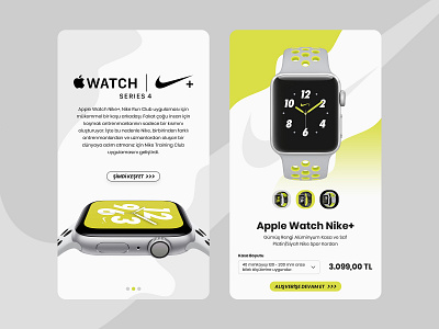 Apple Watch Nike+ UI/UX animation app apple art branding clean design flat icon minimal nike shop typography ui ui design ux watch web