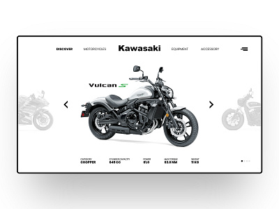 Kawasaki Vulcan S animation art branding creative flat hellodribbble illustration minimal motor motorcycles sport typography ui ux web website