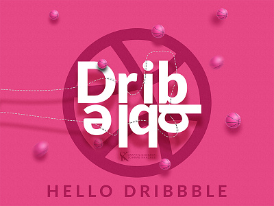 Hello Dribbble dribbble firstshot hellodribbble illustration pink thankyou
