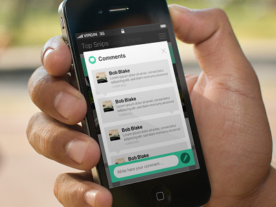 Snip.it Mobile app mobile interface ux design