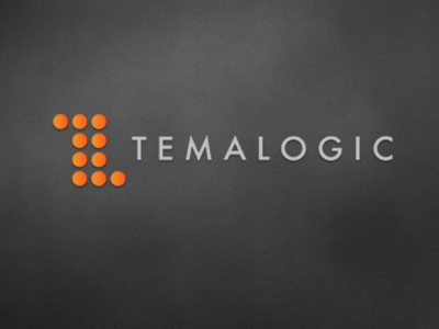 Temalogic logotype dots logo logotype orange