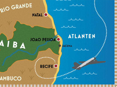 Paraiba Map airplane brasil map paraiba