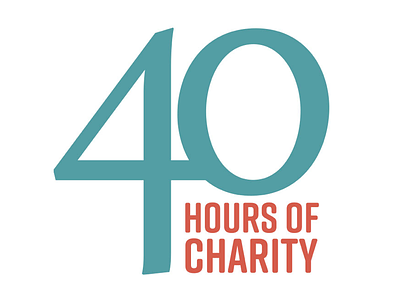 40 hours of charity logotype logo logotype 40 charity