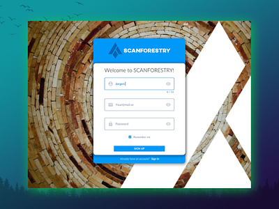 Forestry App app ui ux web