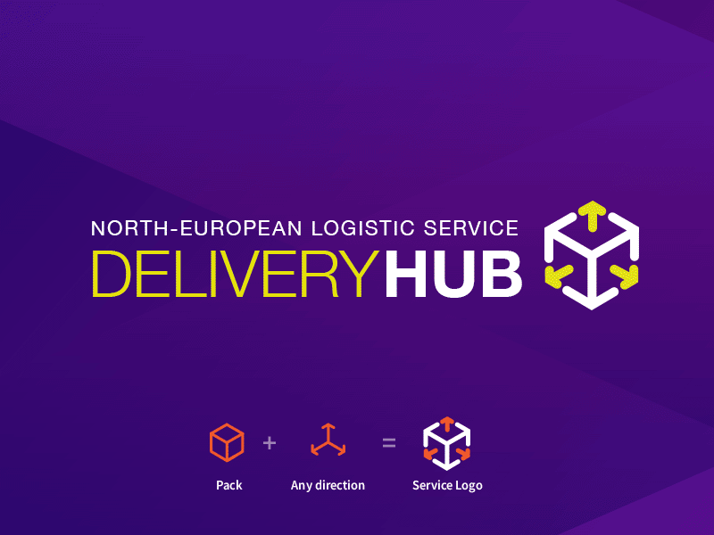 DeliveryHub logo app logo vector web