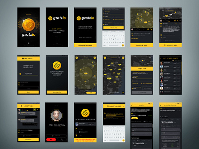 Coin service app android cryptocurrency design guidelines logo mobile app prototype styleguide uxui