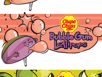 Chupa Chups art direction branding bubble gum chupa chups creative direction design fruit loops illustration lollies lollipops sour super sour typography