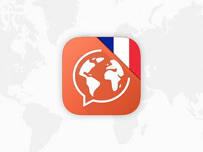 Mondly App Icon app appicon apple earth flag french icon icons ios language map photoshop