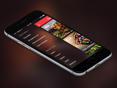 Side Menu food free freebie ios iphone kit side menu sketch ui user interface design