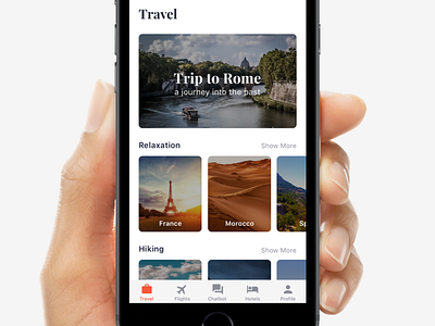 Travel Guides app filter free freebie gif ios iphone list search sketch travel ui
