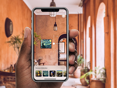 Paintings AR App for iPhone X app app design ar arkit augmented reality free freebie iphone iphone x painting sketch ui