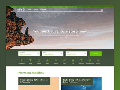 Adventure Landing Page