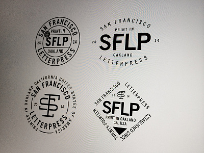 SF Letterpress brand letterpress logo sf