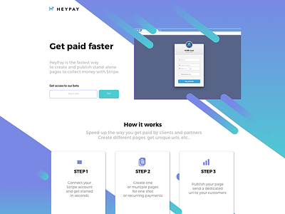 HeyPay Website branding fintech landingpage logo payment uxui