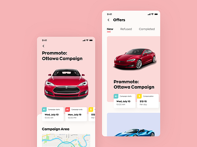 Prommoto App Concept user interface