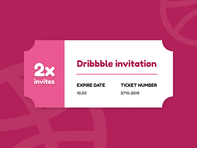 2x Dribbble Invites dribbble giveaway invitation invite invites player two invites