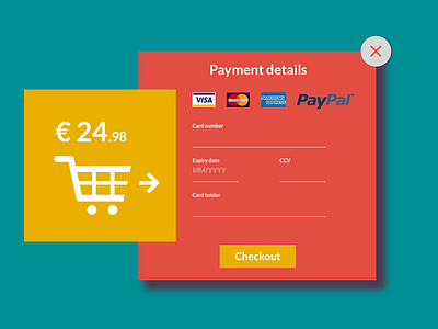 Daily UI 002 - Credit Card Checkout checkout credit card daily ui