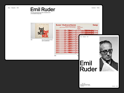 Emil Ruder design desktop elegant grid minimal minimalism pure site typography ui ux web