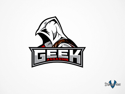 Geek Assassin 04 assassin assassins creed branding design flat geek icon illustration logo podcast vector