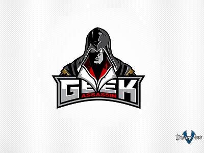 Geek Assassin 06 assassin assassins creed branding design flat geek icon illustration logo podcast vector