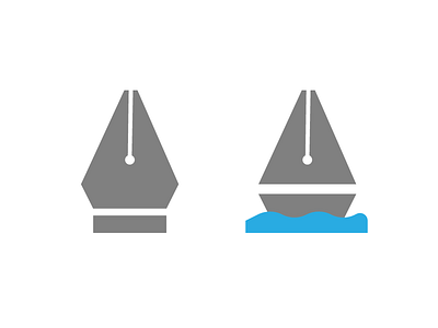 Pen tool sailing adobe ai blue grey illustrator minimal minimalism pen roj s0apii sail tool