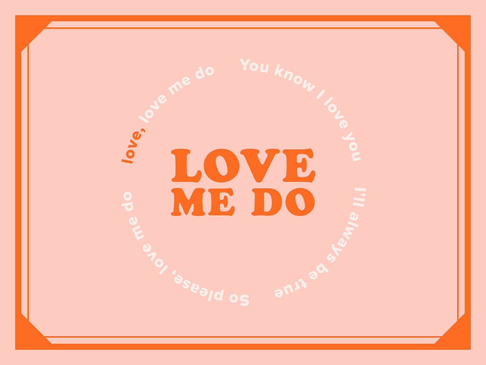 LOVE ME DO 60s 70s beatles design illustration lines love lyrics minimal music retro song valentines