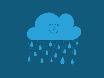 Cloud Character character character design clean cloud design flat design fun graphic design illustration minimal modern playful rain retro vector