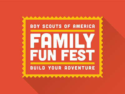 Family Fun Fest Logo badge boy scouts branding bsa design fest fun graphic design icon identity lockup logo stamp