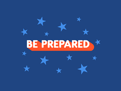 Be Prepared be prepared bold boy scouts branding clean icon illustration lockup logo minimal stars