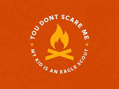 My Kid is an Eagle Scout badge bold boy scouts branding campfire clean eagle scout identity lockup logo