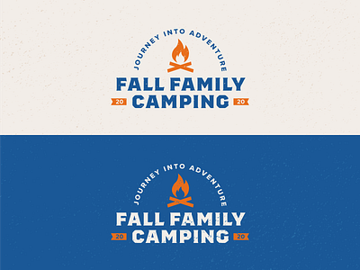 Fall Family Camping Logo adventure badge bold boyscouts branding campfire camping fall family icon identity illustration lockup logo logo design minimal nature scouts