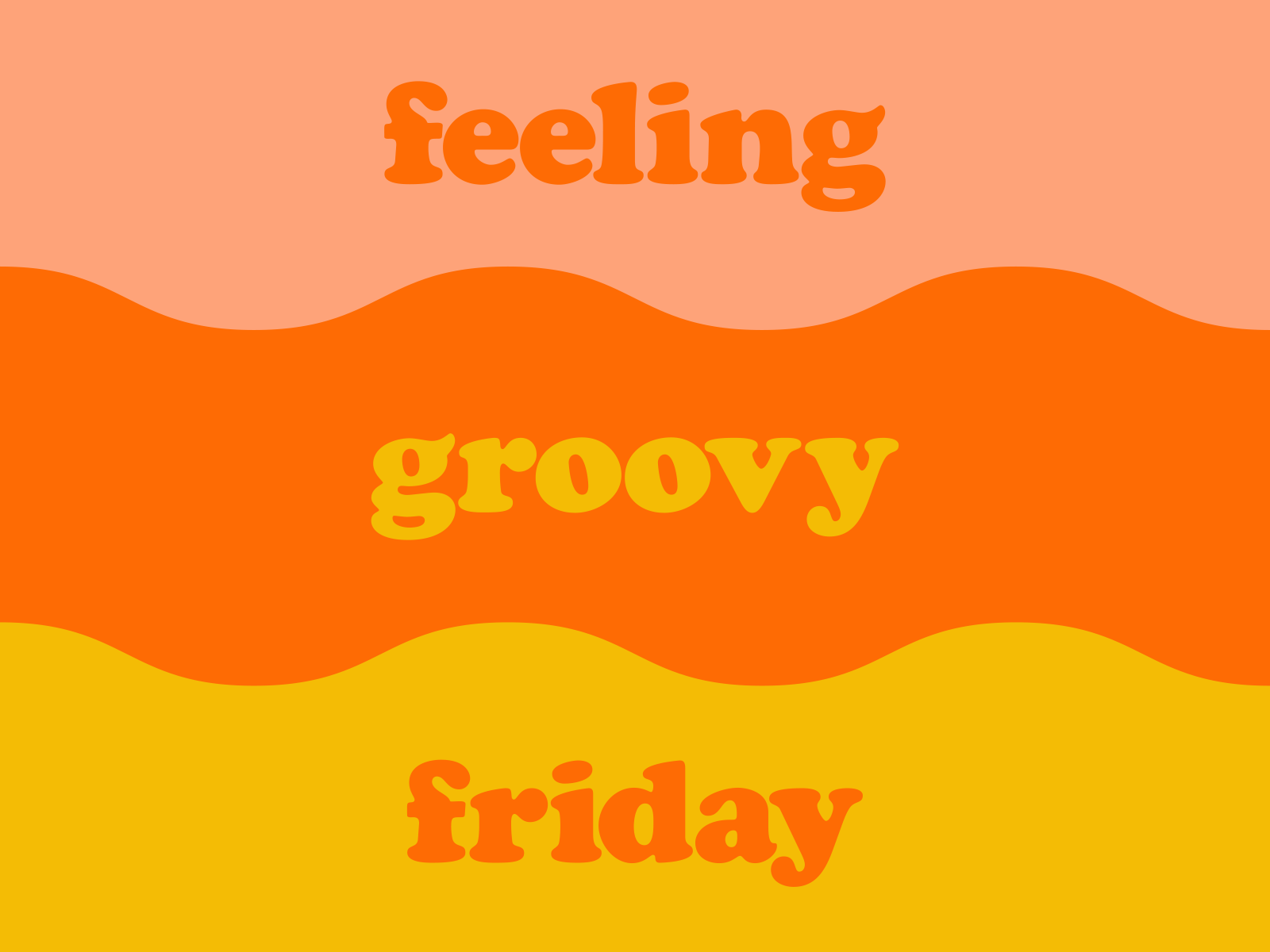 Feeling Groovy Friday color design friday groovy illustration minimal orange retro vibes yellow