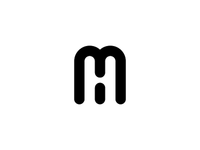 MH II - Negative Space design graphic design h lettering logo m typography