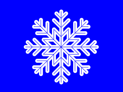 Pretty Little Snowflake design geometric illustration lines minimal snow snowflake thick thick lines vector