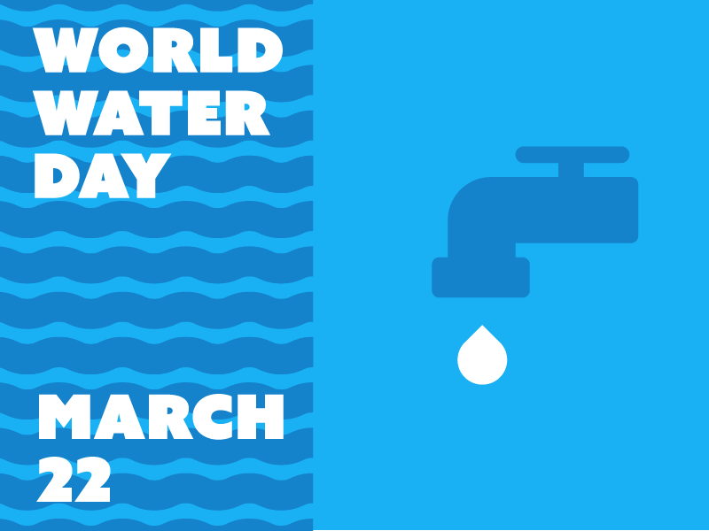 World Water Day modernism modernist modern design vector drip faucet waterdrop blues blue water minimal illustration