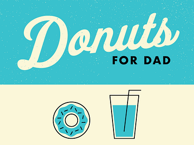 Donuts For Dad design donut illustration lines minimal retro type vector