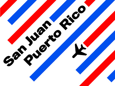 San Juan, PR 60s 70s airplane bold bold colors geometric graphic design icon illustration lines logo minimal modern retro retro design vector vintage design