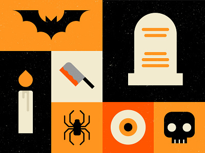 Creepin' It Real bold clean design geometric graphic design halloween halloween design icon icons illustration minimal simple vector