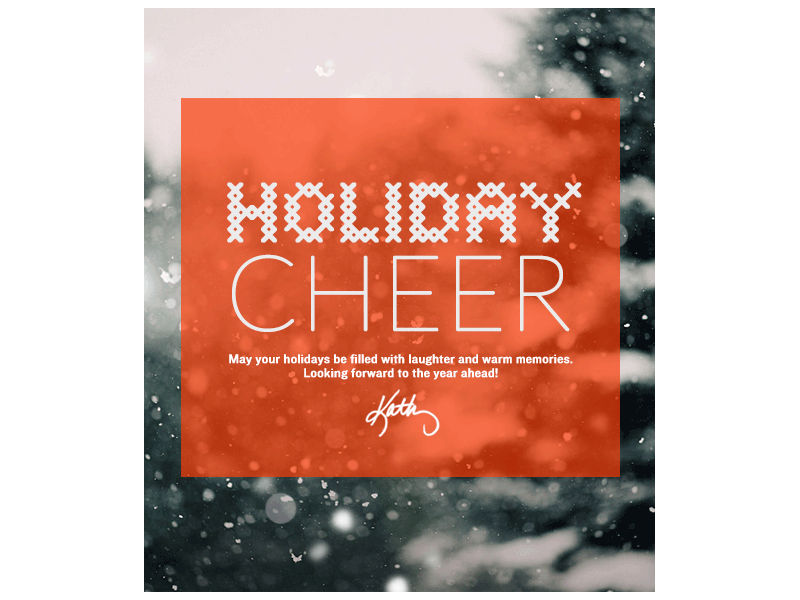 Holiday Cheer Animation per Internal Holiday Email animated gif snowing
