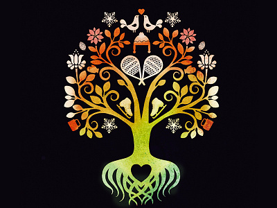 seasons greetings tree concept concept holiday card tree of life