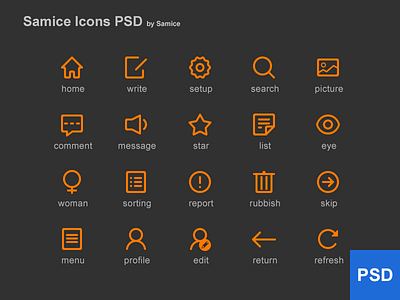 Samice Icon PSD icon