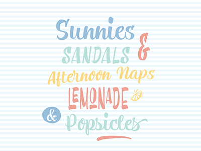 Summer is... brushpen calligraphy card greetingcard handwritten icons lettering opentype summer typography