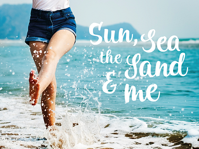 Sun, Sea, the Sand & Me advertising bookcover branding brushpen calligraphy lettering logo packaging script sea typedesign typography