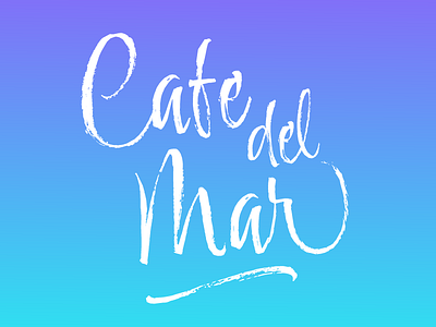 Cafe del Mar advertising branding brushpen calligraphy ibiza lettering logo packaging recipe script typedesign typography