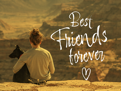 Best Friend Forever! advertising brushpen calligraphy card dog font greetingcard handwritten lettering typography