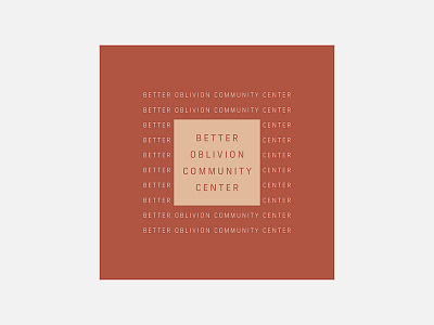 Better Oblivion Community Center – Better Oblivion Community Cen 100 day project album cover design better oblivion community center graphic design minimalism personal project typogaphy