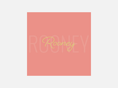 Rooney – Rooney 100 day project album cover design graphic design minimalism personal project rooney typography