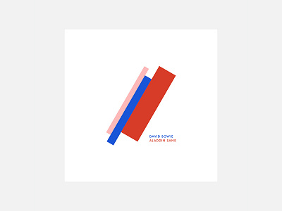 Aladdin Sane – David Bowie 100 day project album cover design david bowie minimalism personal project typography