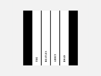 Abbey Road – The Beatles 100 day project abbey road album cover design minimalism personal project the beatles typography