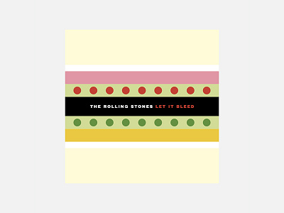 Let It Bleed – The Rolling Stones 100 day project album cover design minimalism personal project the rolling stones typography